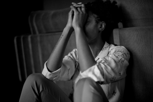 male facing depression